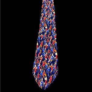 ALYNN Neckwear Mens Necktie OVERTIME Basketball Sport 100% Silk Made In USA